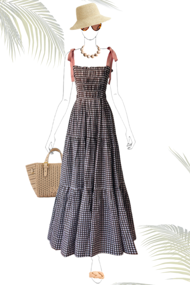 Lilly Dress -Chocolate Checks