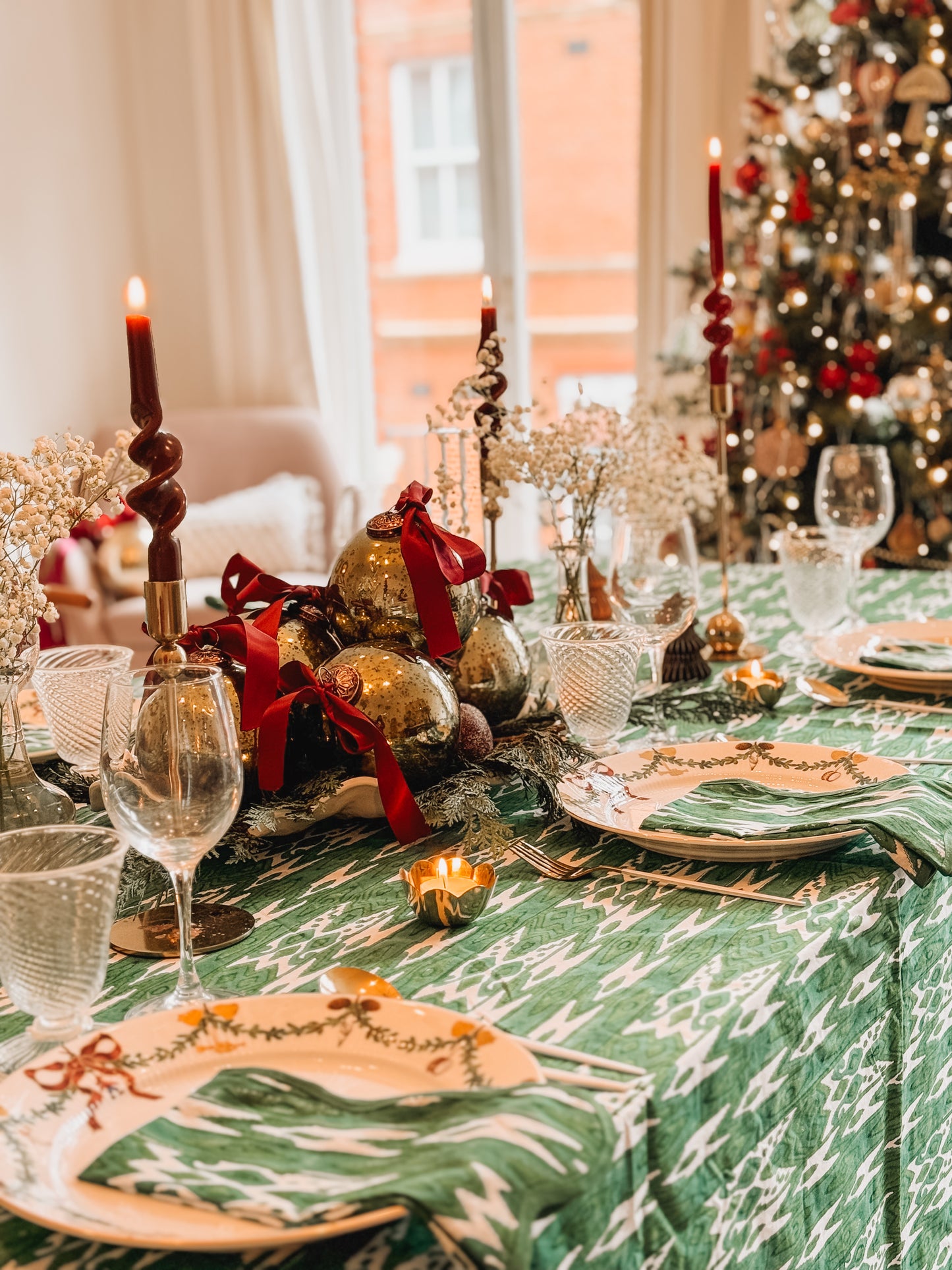 Pine Ikat Tablecloth
