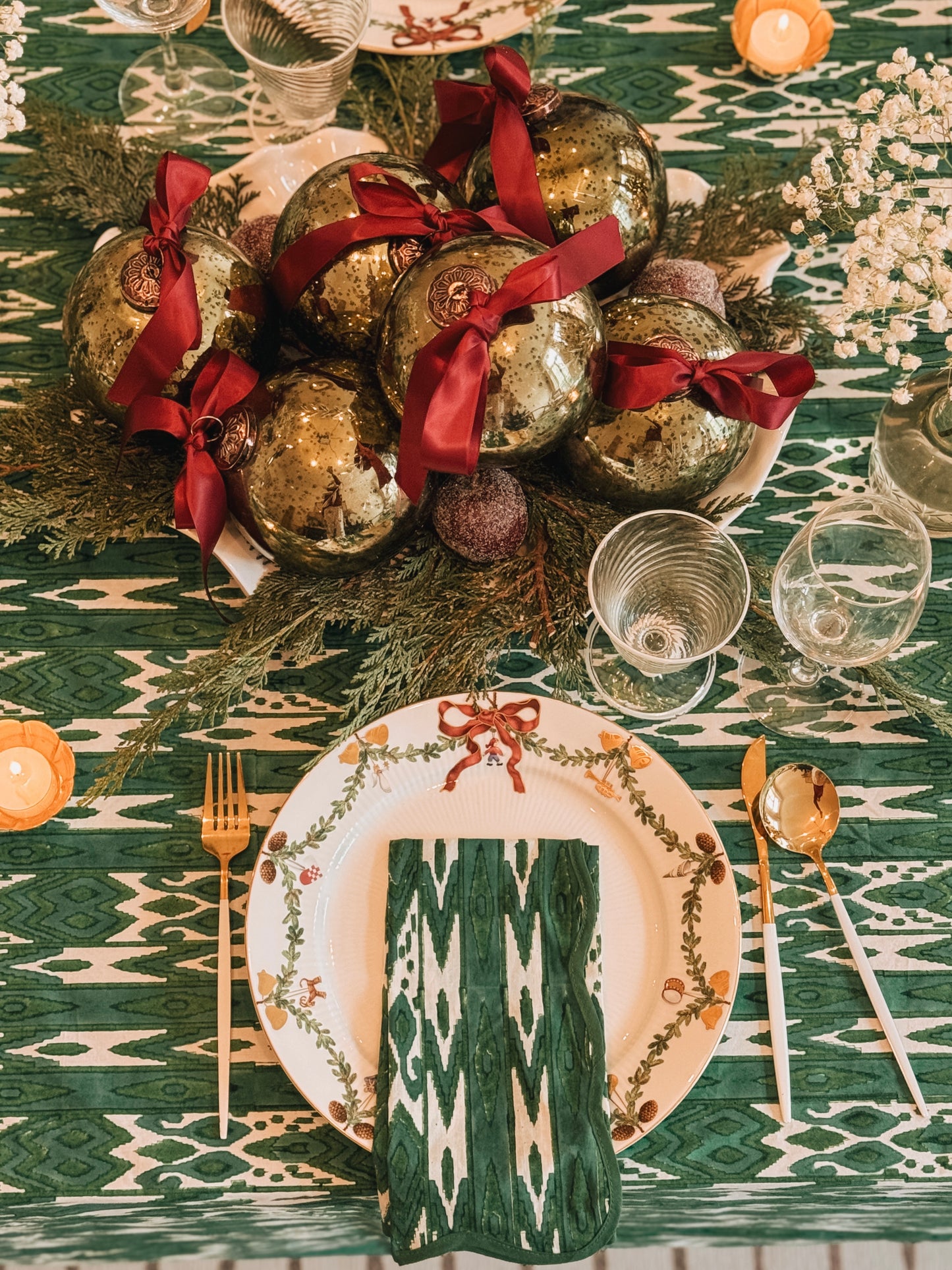 Pine Ikat Tablecloth