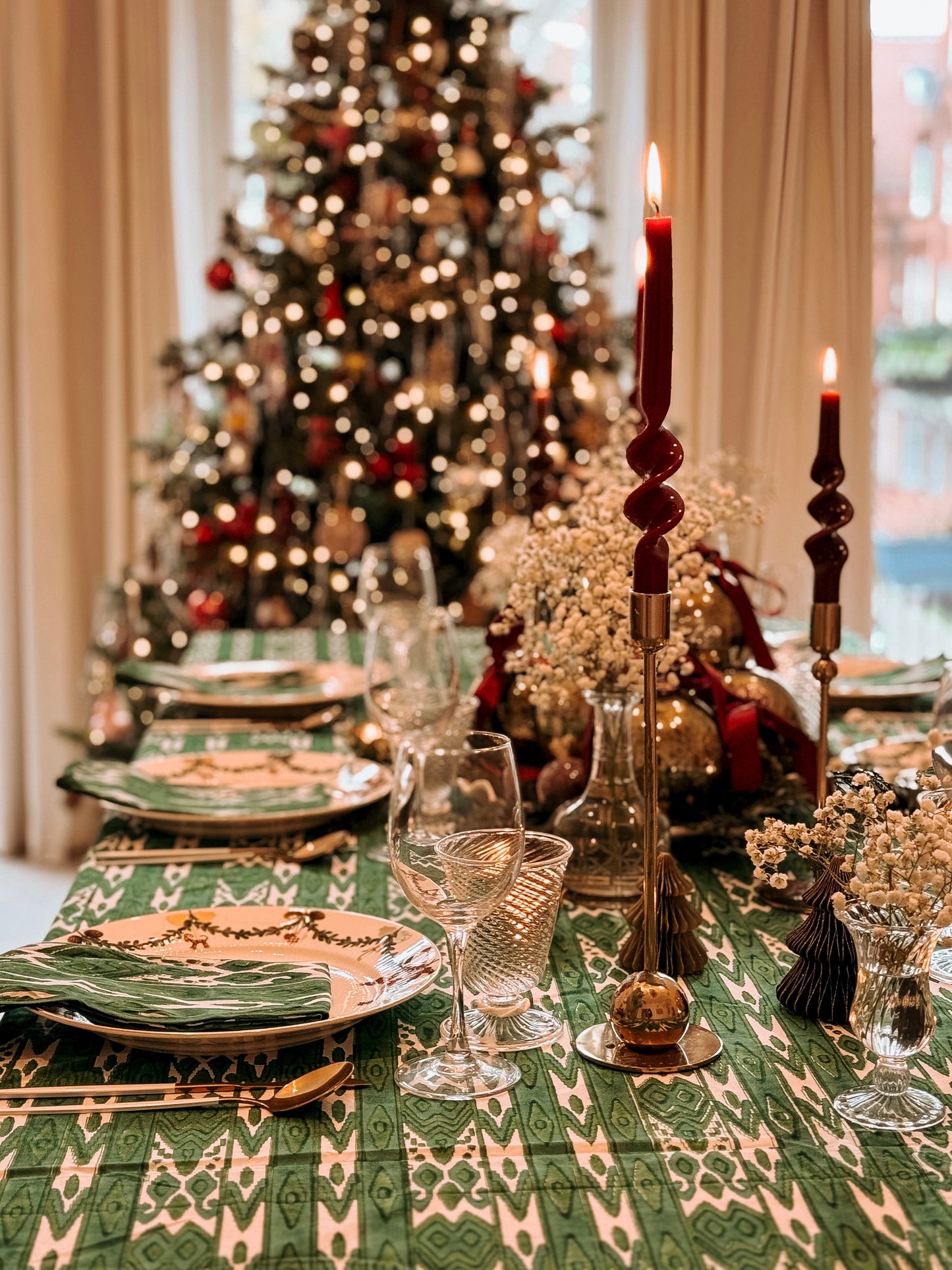 Pine Ikat Tablecloth