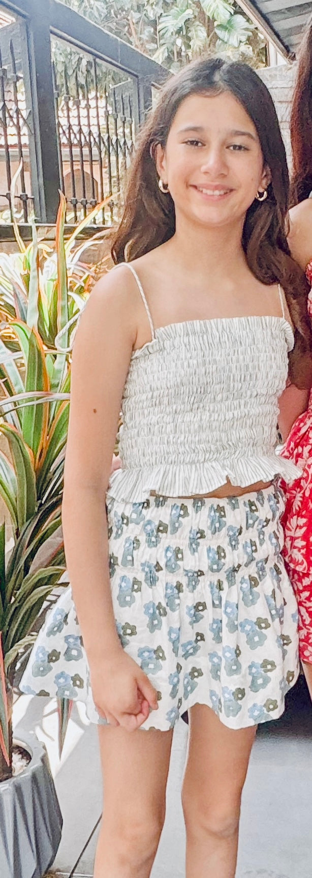 The Teen April Skirt - Blue/ Olive