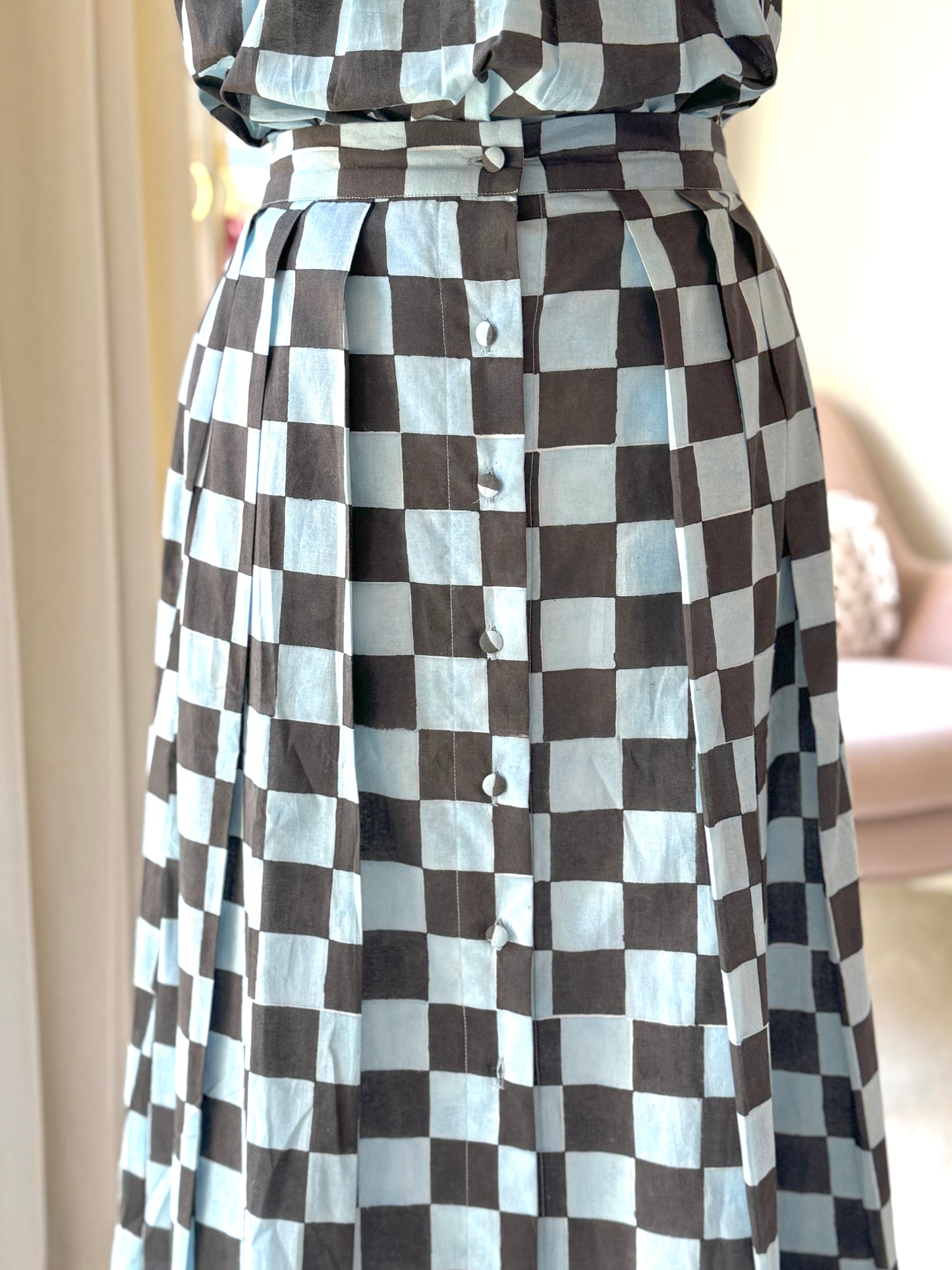 Elle Brown / blue Skirt