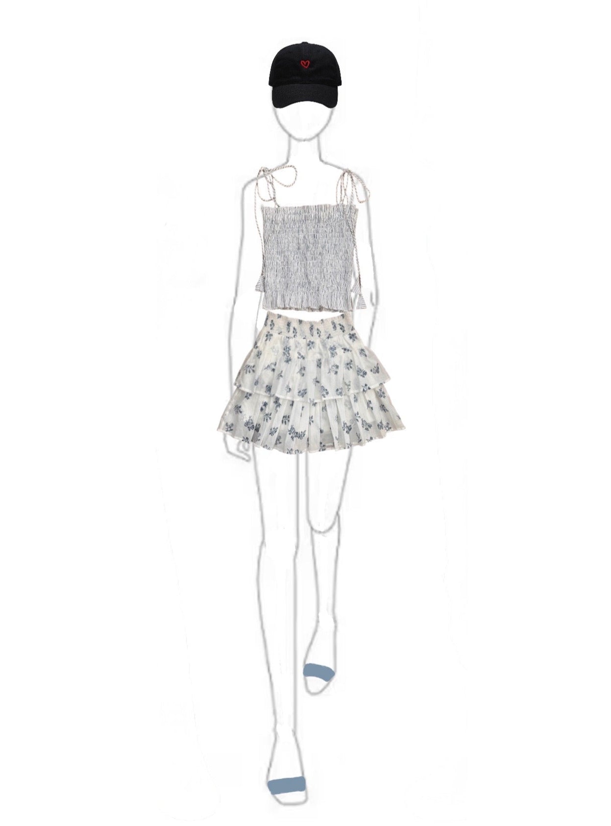 The Teen Poppy Top - Blue