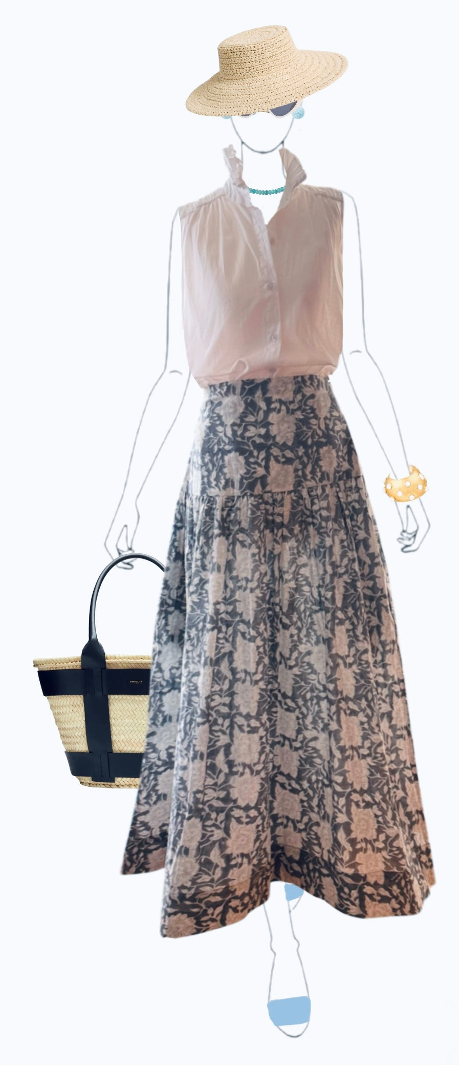 The Tessa Skirt - Blue