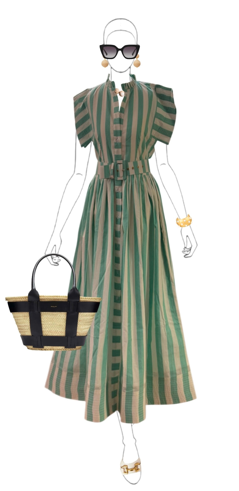 The Isobel Dress -Mint