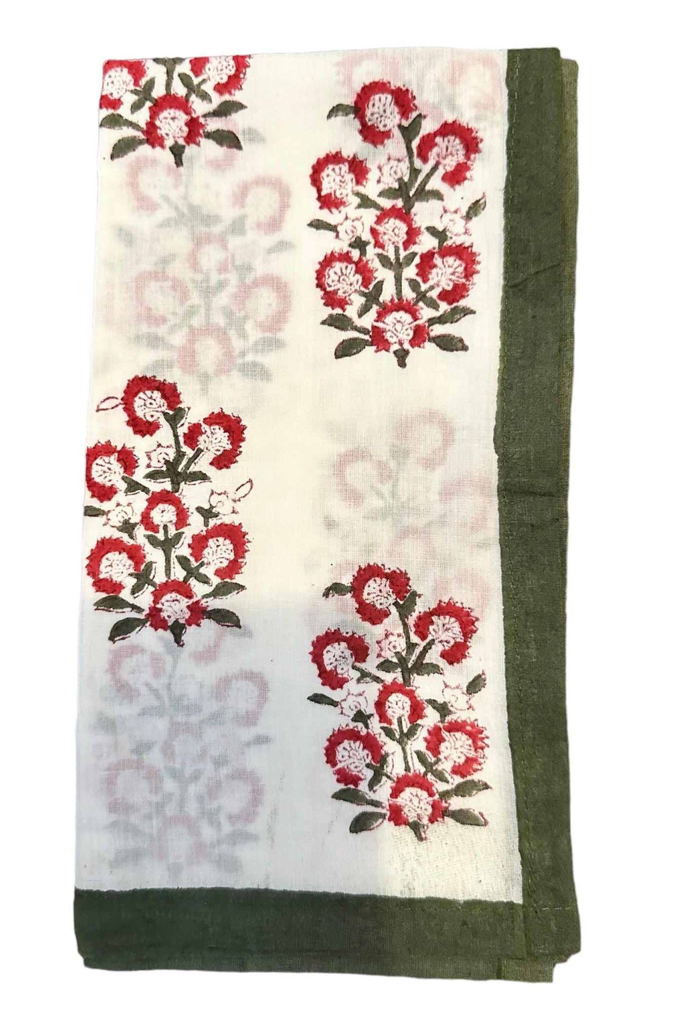Red Posy Dinner Napkin
