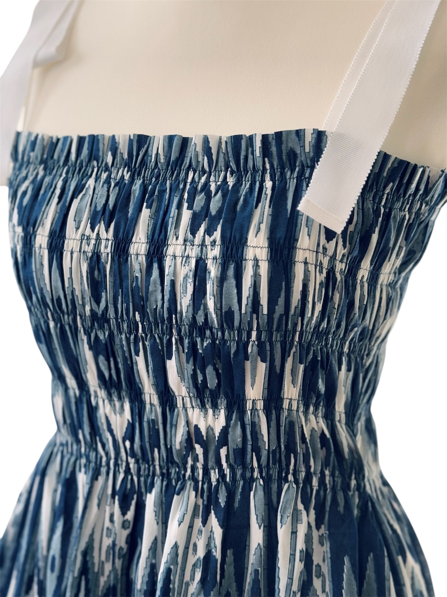 Lilly Dress - Blue Ikat