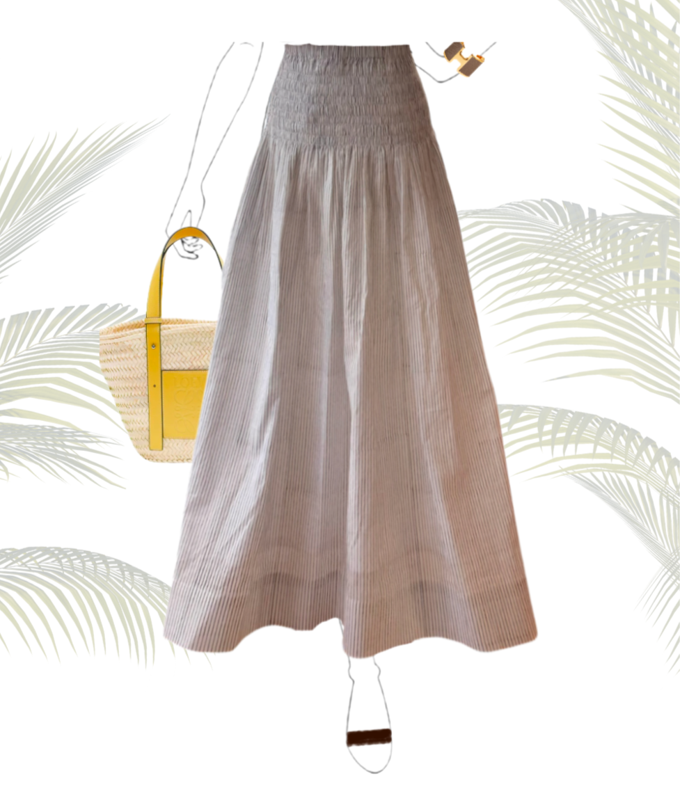 Jackie - Blue Pinstripes