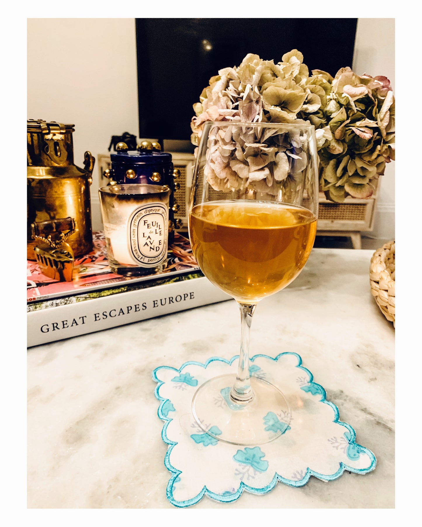 Six Mint Clover cocktail squares