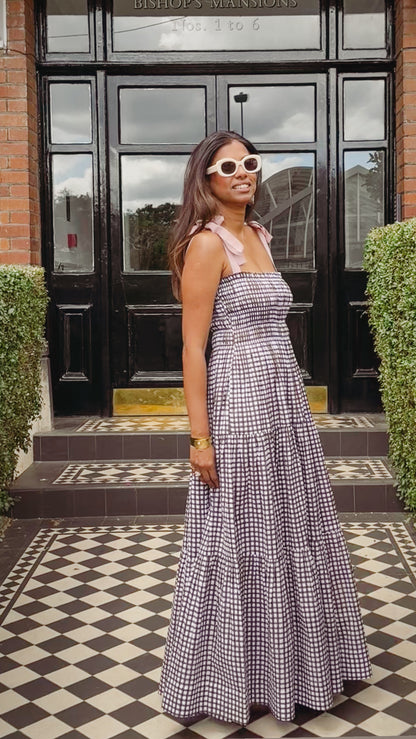Lilly Dress -Chocolate Checks
