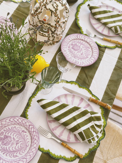 Green Starburst Embroidered Placemats