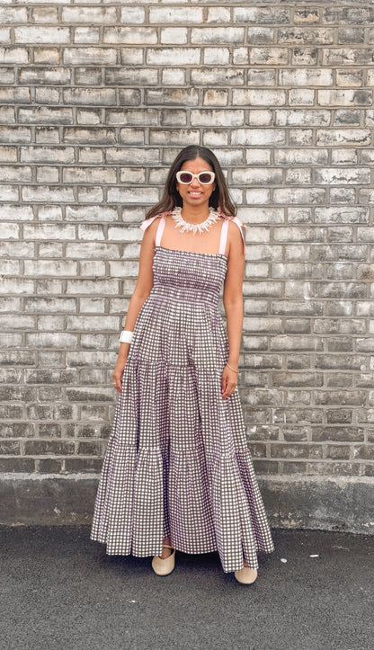 Lilly Dress -Chocolate Checks