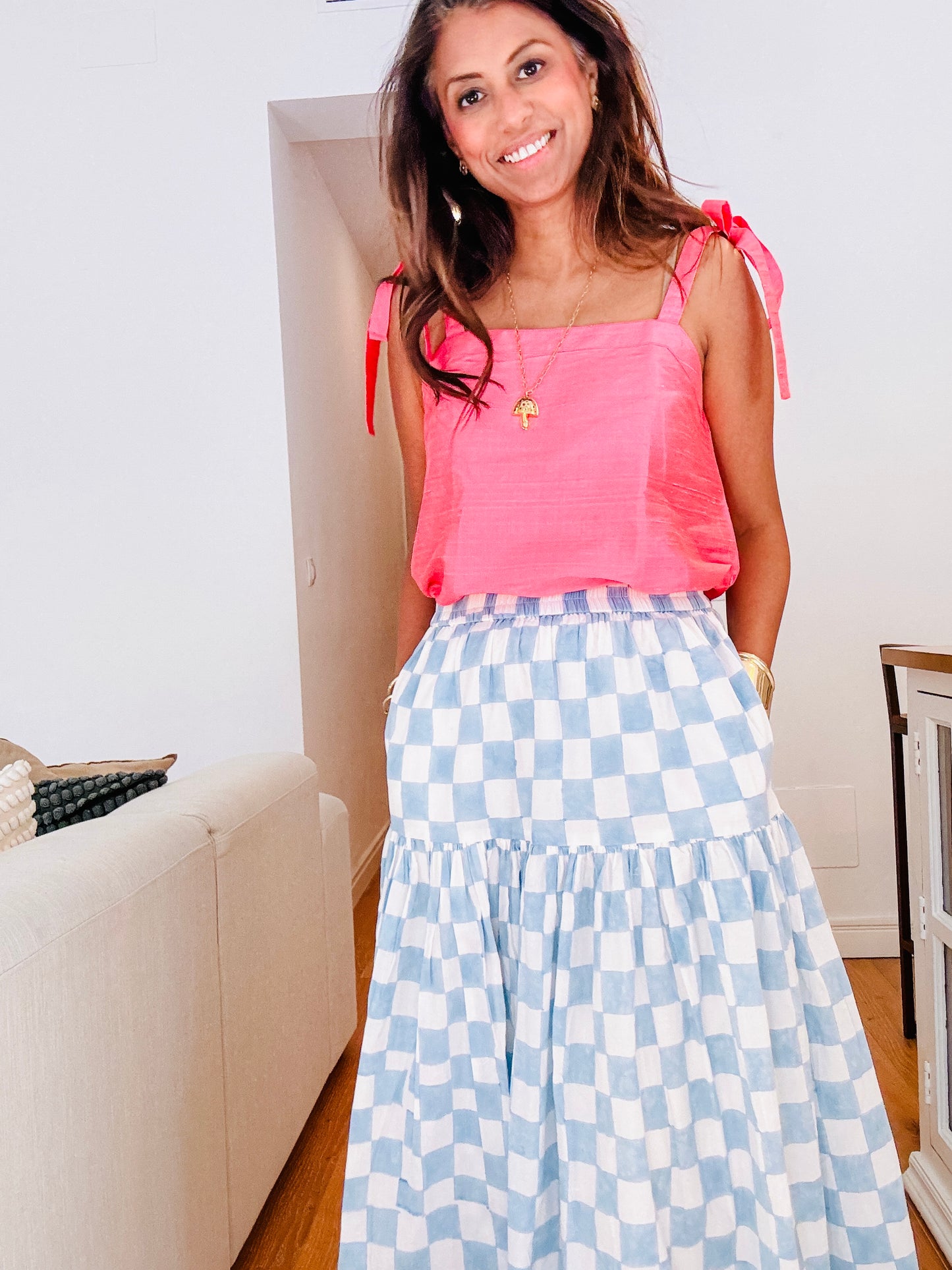 Greta Checkers Skirt