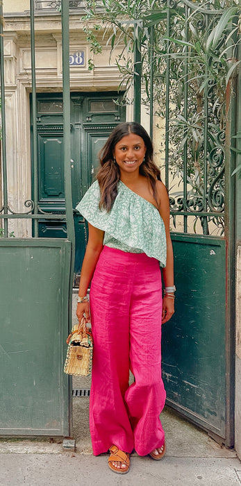 Alice top in Mint Silk