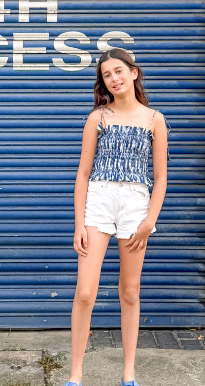 The Teen Poppy Top - Blueberry