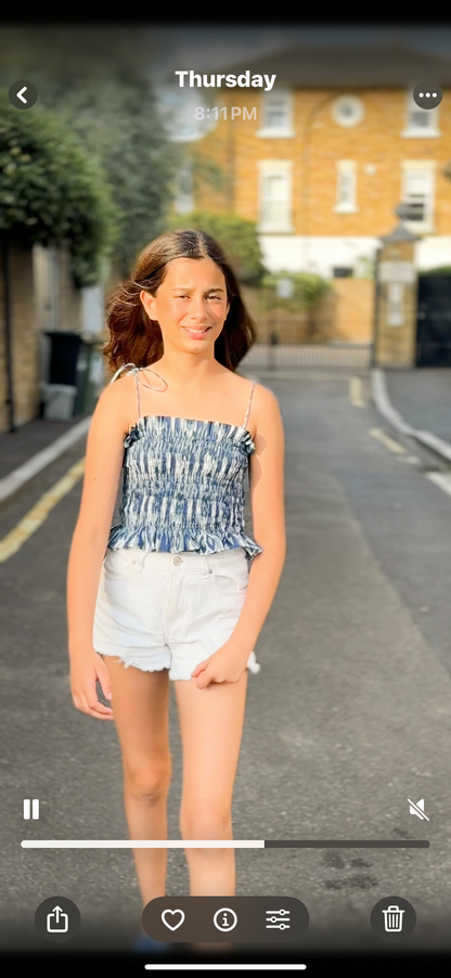 The Teen Poppy Top - Blueberry