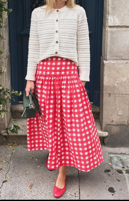 The Tessa Skirt - Red