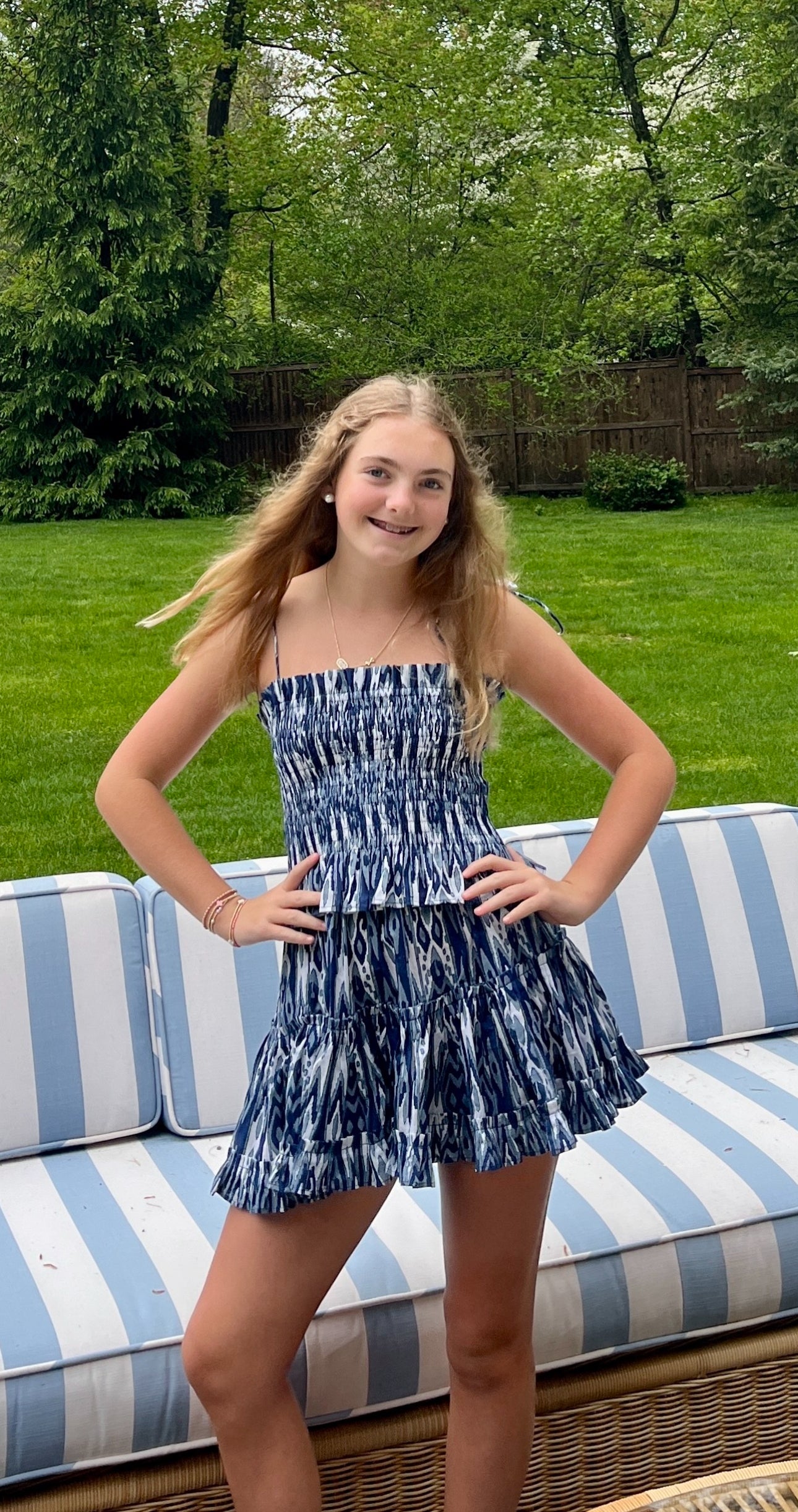 The Teen Poppy Top - Blueberry