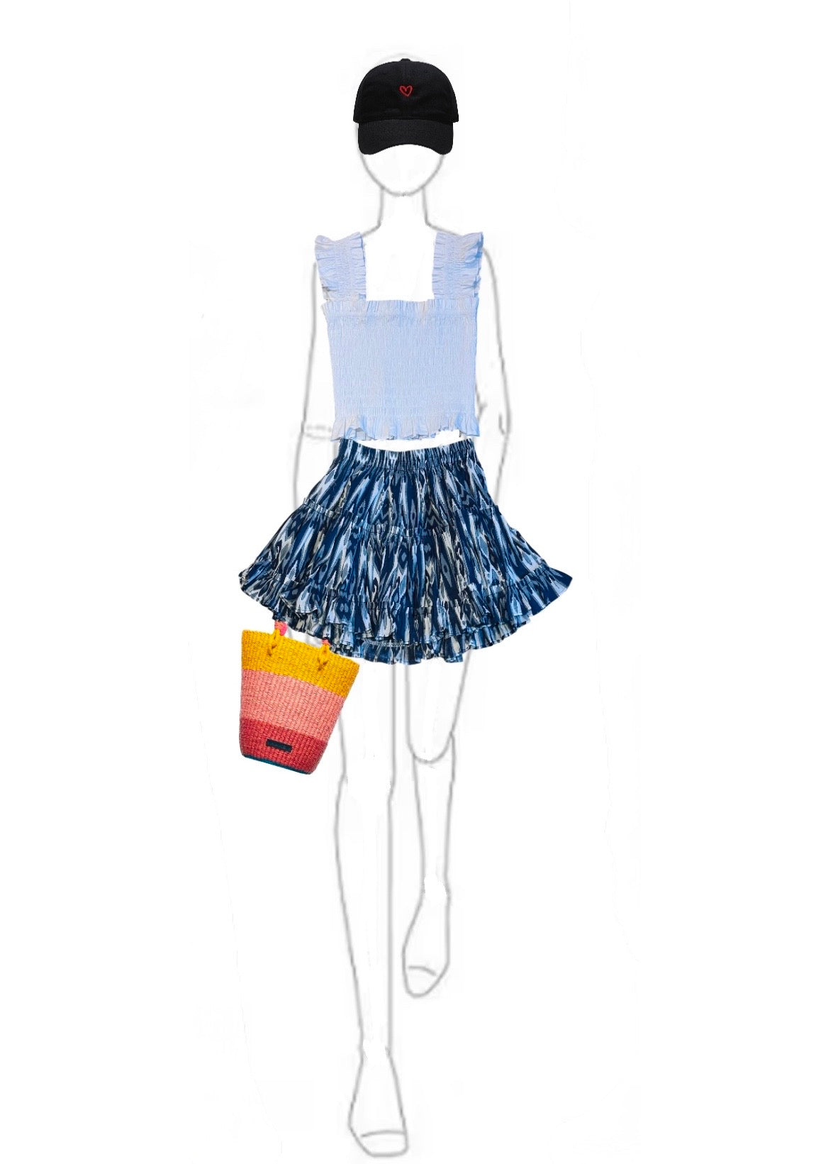 The Teen  Mimi Skirt - Blueberry