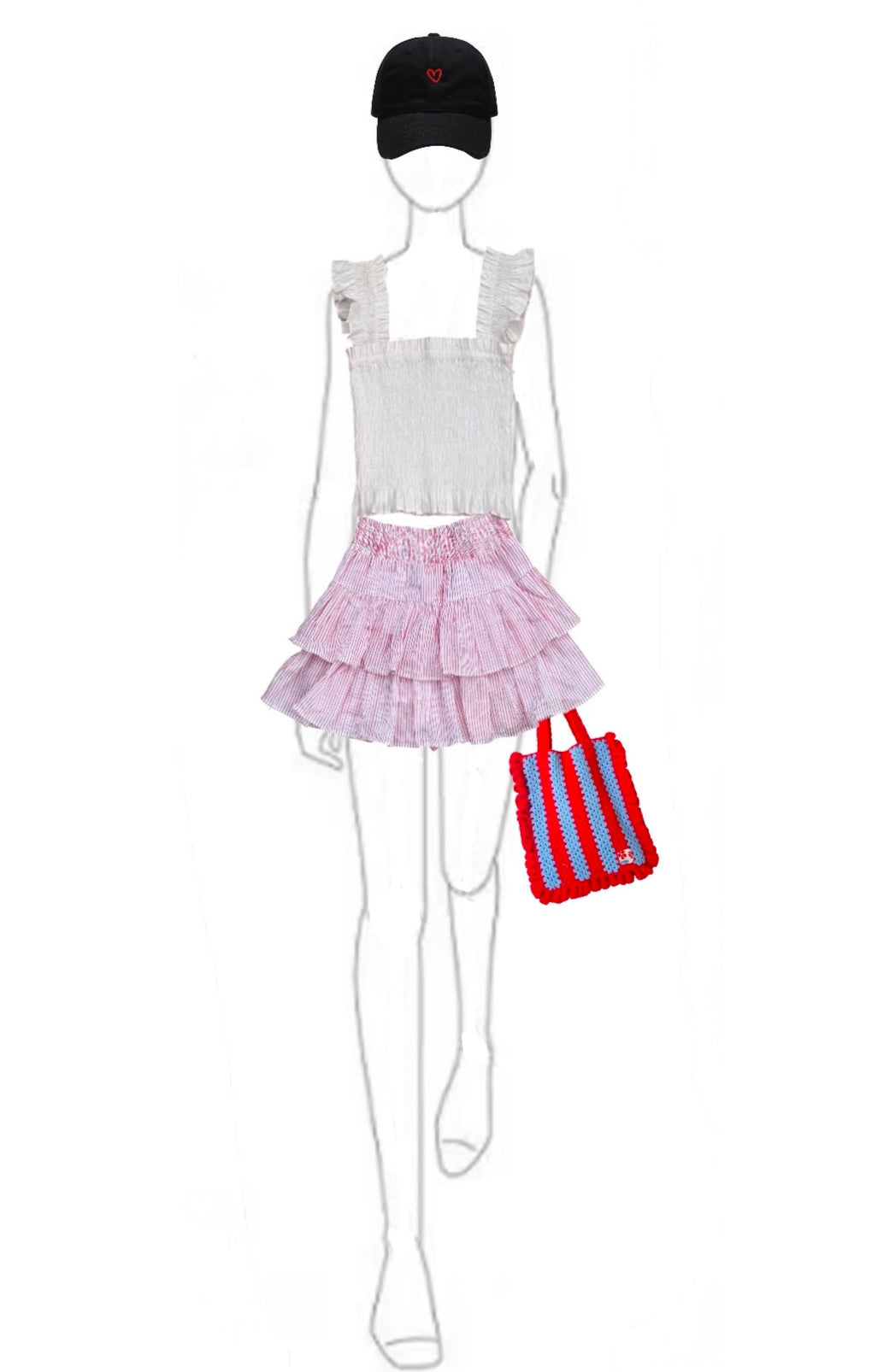 The Teen Summer Skort - Red