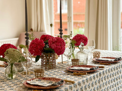 Blue Daises Tablecloth