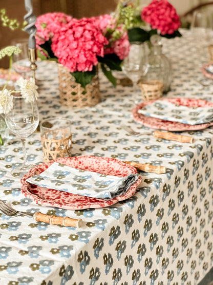 Blue Daises Tablecloth