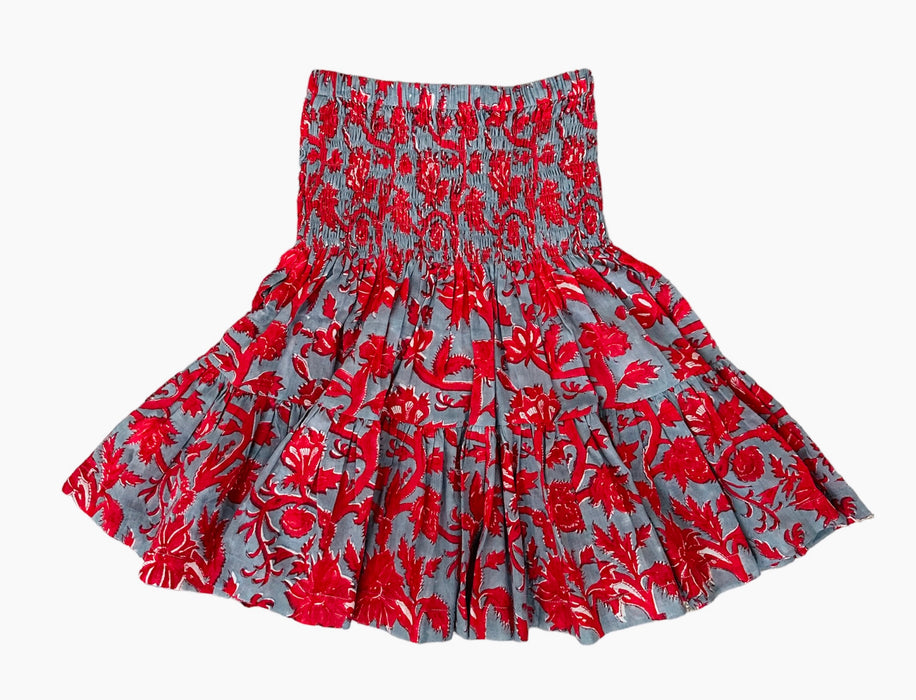 Girls Red and Blue Skirt