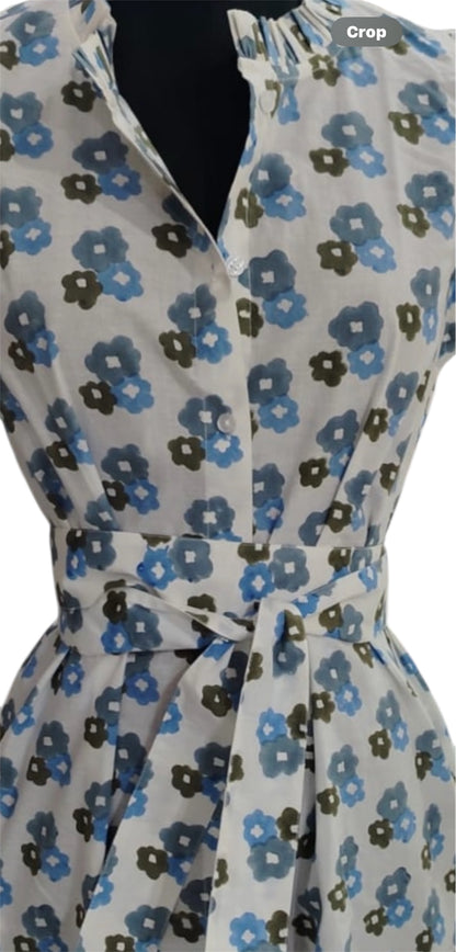 The Mini Petra Coffee Dress ( blue)