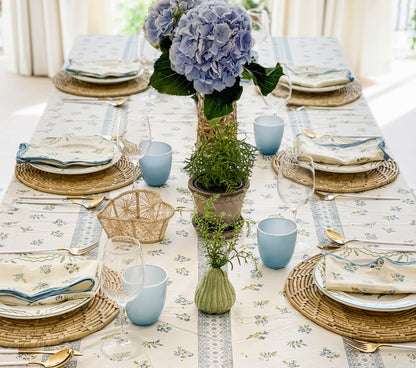 Piccoli Fiori Blue Tablecloth