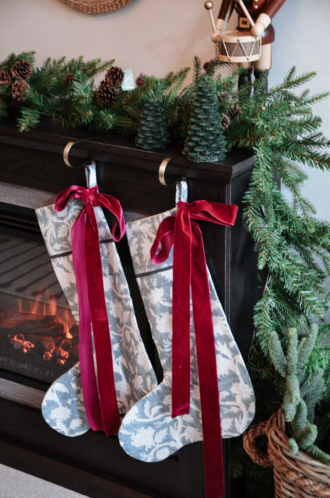Blue and white Stocking