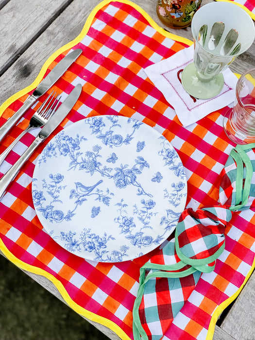 Summer Vichy Dinner Napkin - Mint