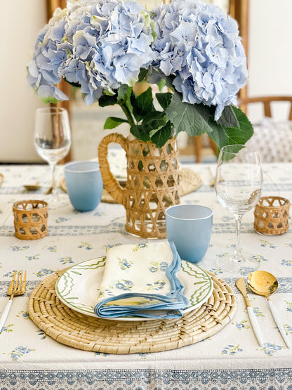 Piccoli Fiori Blue Tablecloth