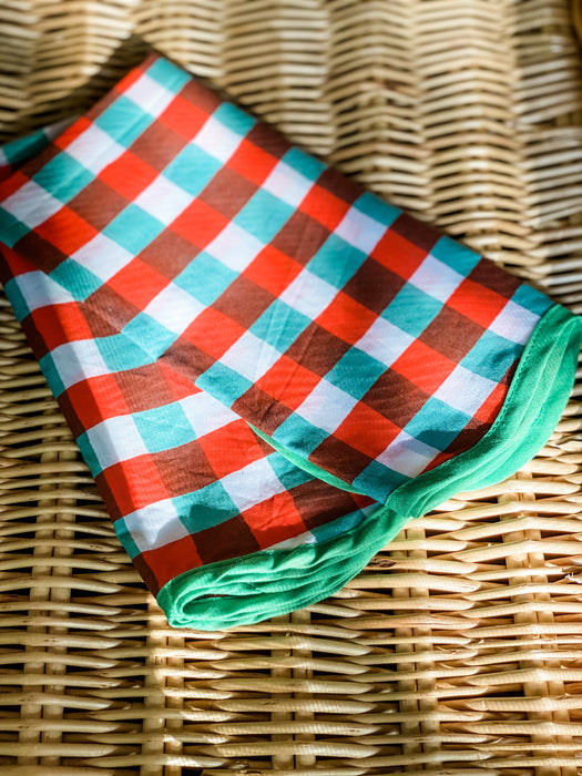 Summer Vichy Dinner Napkin - Mint