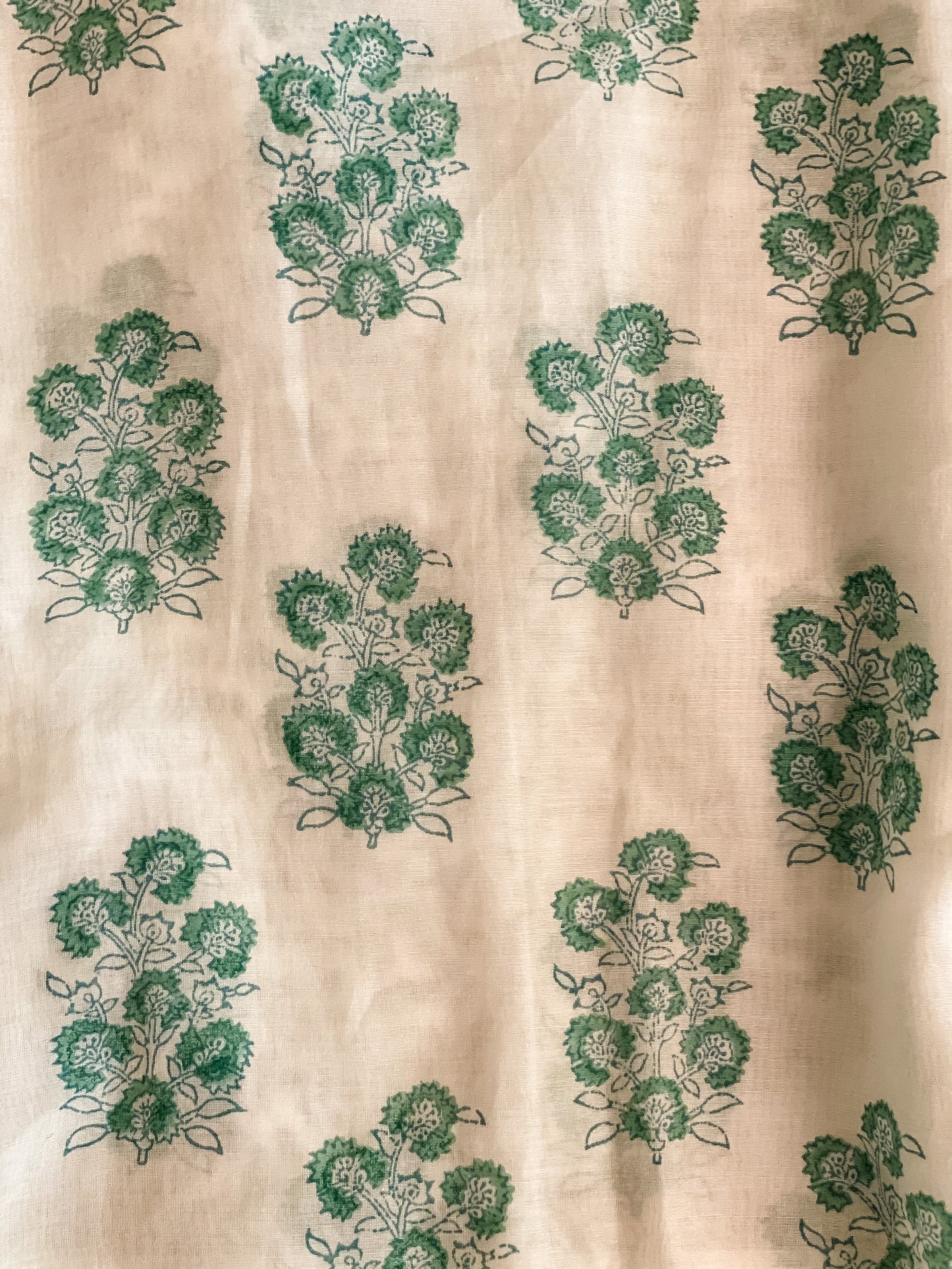 Georgia Dress - Green Cotton Silk