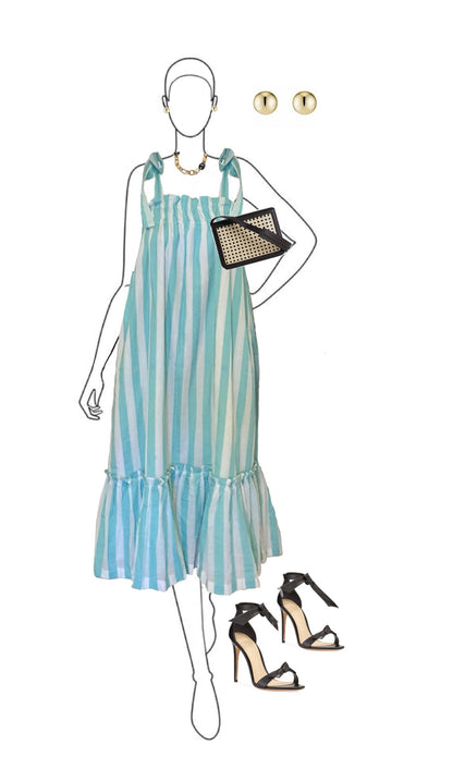 Vivian dress in Mint
