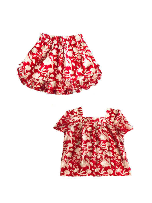 Claire shorts set in Red